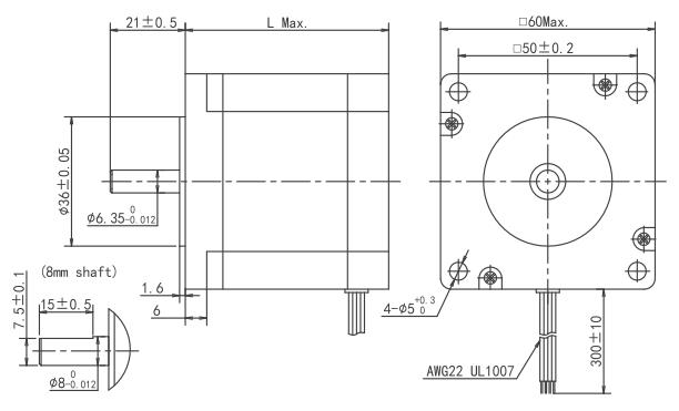 24 volt stepper motor Dimensions