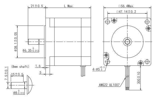 nema 23 hybrid stepper motor Dimensions